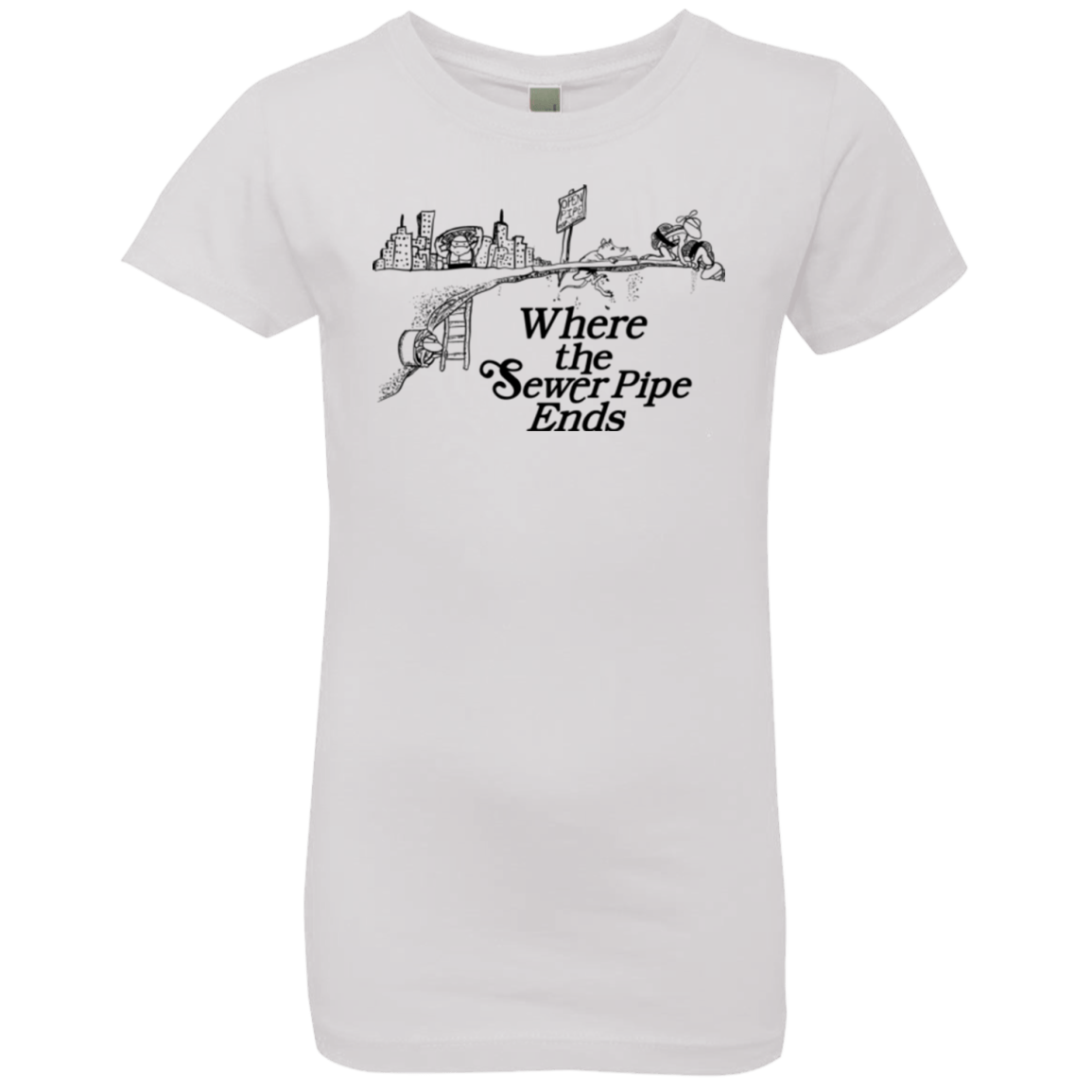 T-Shirts White / YXS Where the Sewer Pipe Ends Girls Premium T-Shirt
