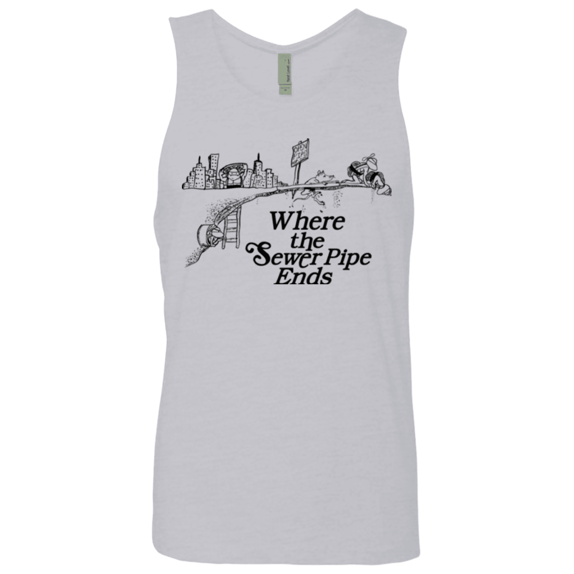 T-Shirts Heather Grey / Small Where the Sewer Pipe Ends Men's Premium Tank Top