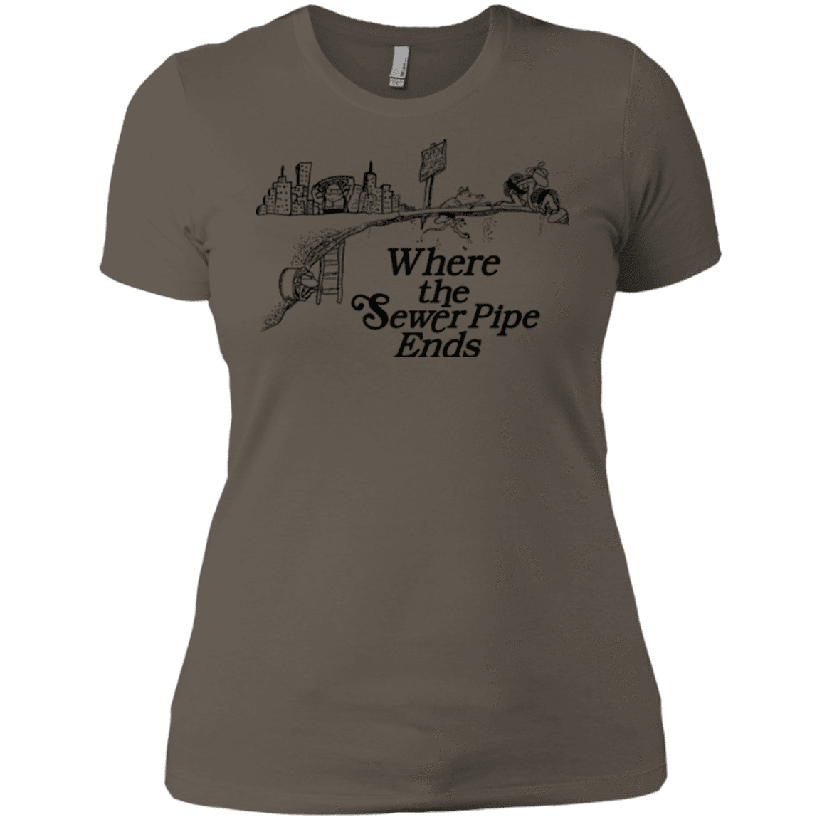T-Shirts Warm Grey / X-Small Where the Sewer Pipe Ends Women's Premium T-Shirt