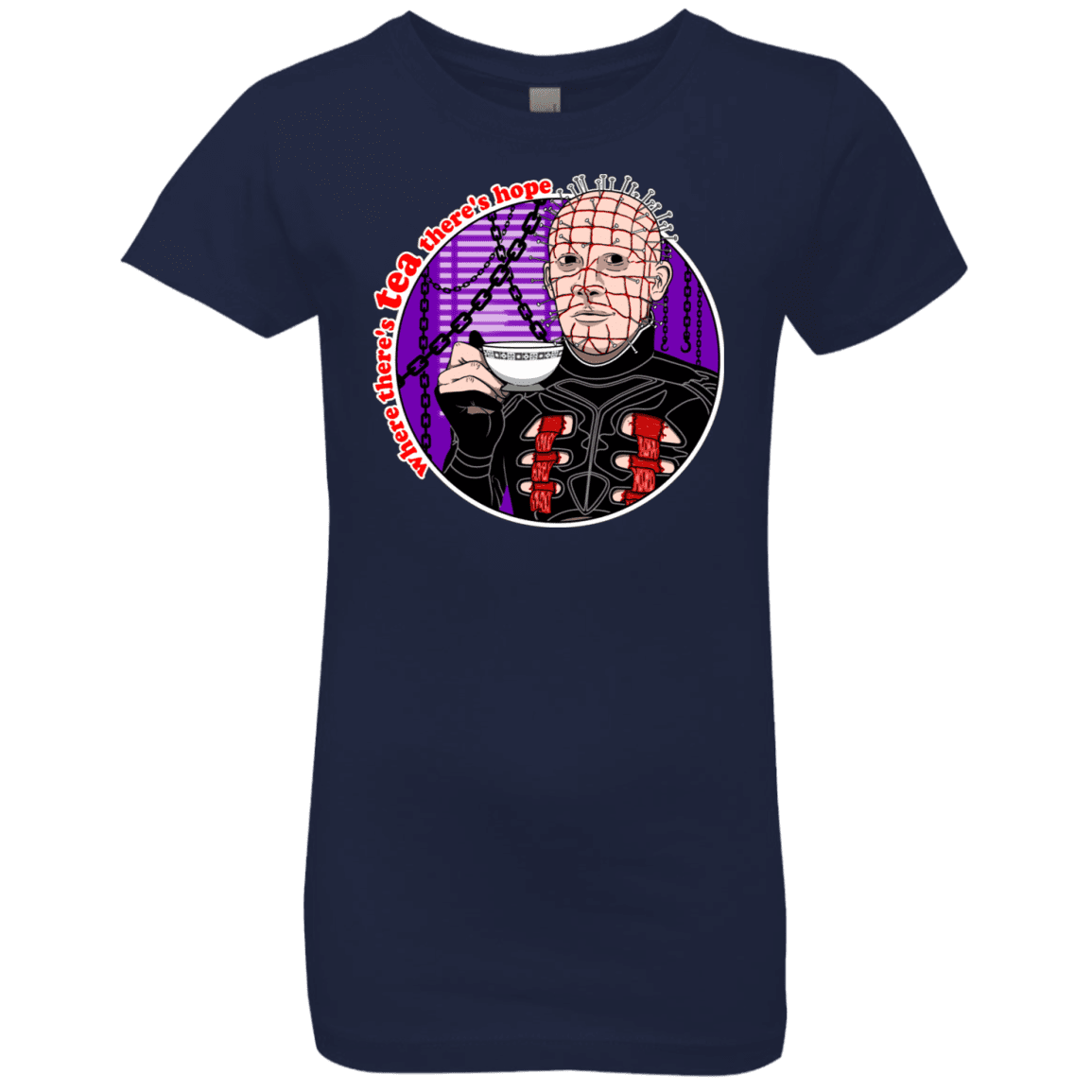 T-Shirts Midnight Navy / YXS Where There's Tea Girls Premium T-Shirt