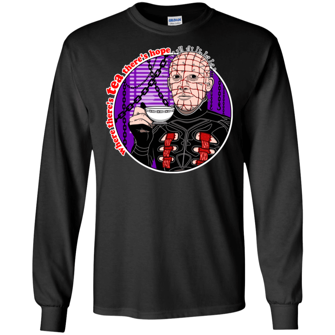 T-Shirts Black / S Where There's Tea Men's Long Sleeve T-Shirt