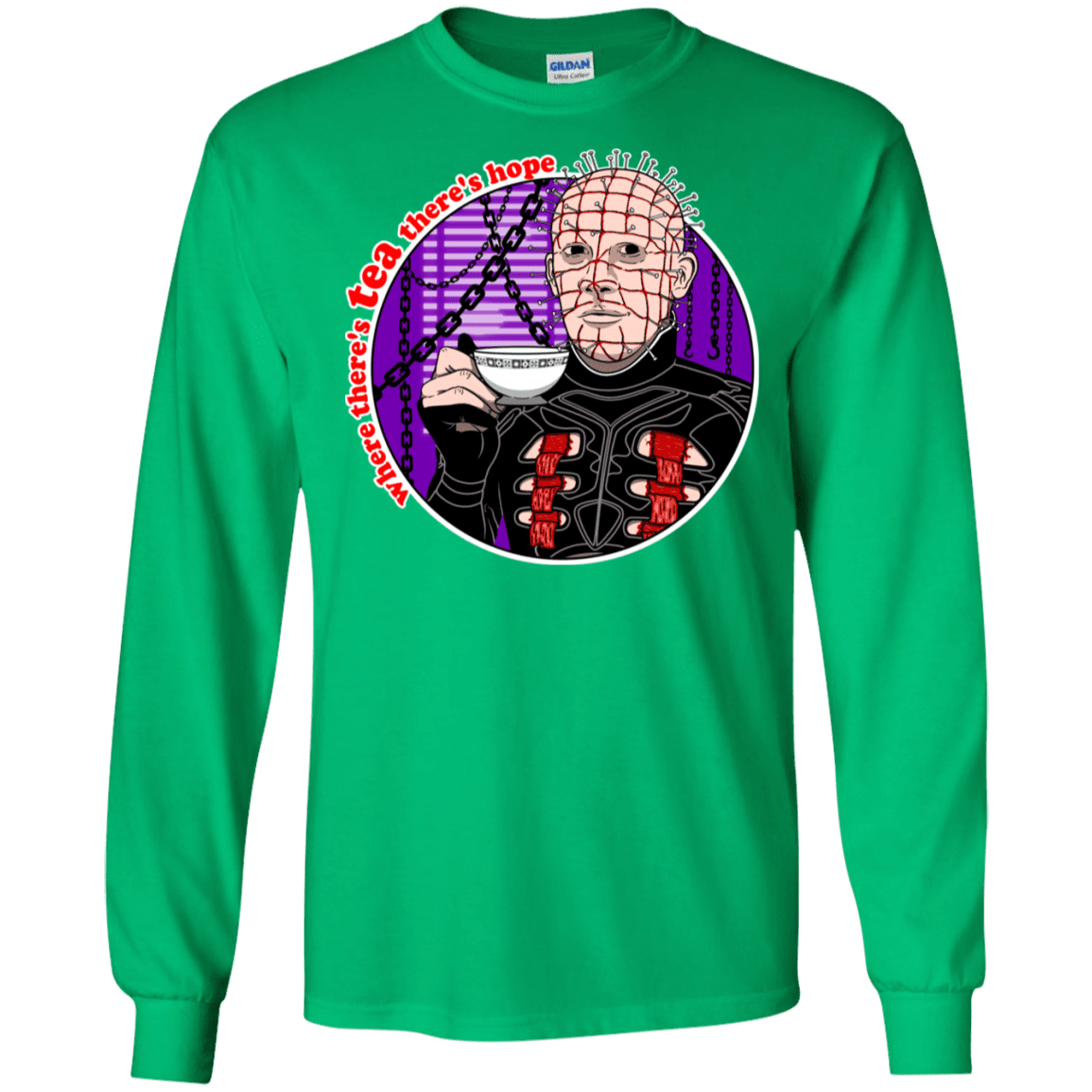 T-Shirts Irish Green / S Where There's Tea Men's Long Sleeve T-Shirt