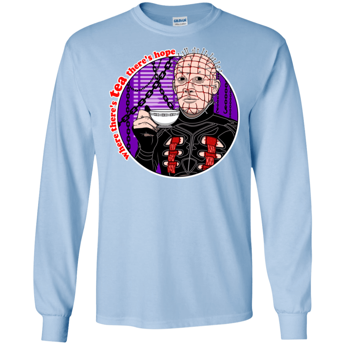 T-Shirts Light Blue / S Where There's Tea Men's Long Sleeve T-Shirt