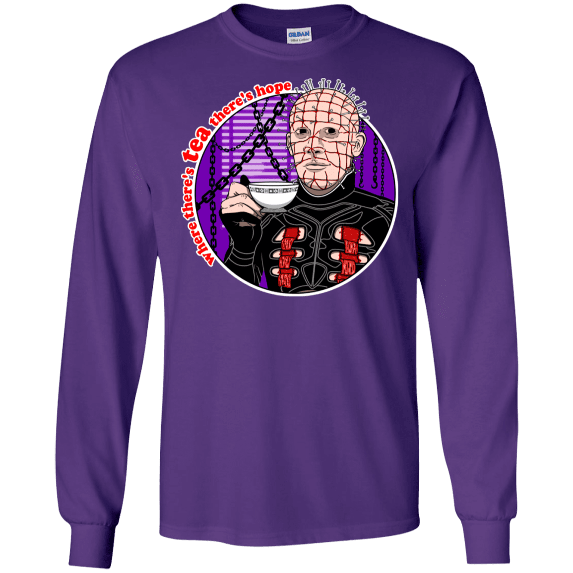 T-Shirts Purple / S Where There's Tea Men's Long Sleeve T-Shirt