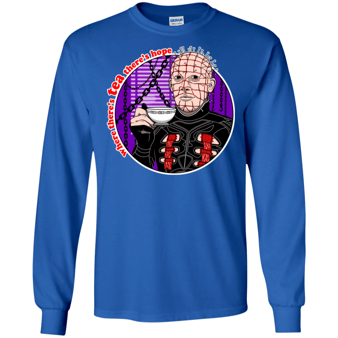 T-Shirts Royal / S Where There's Tea Men's Long Sleeve T-Shirt