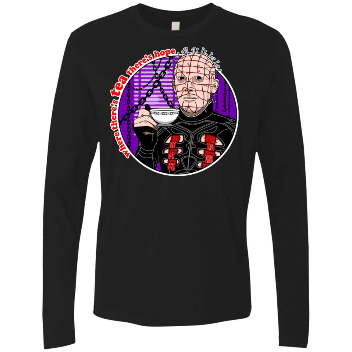 T-Shirts Black / S Where There's Tea Men's Premium Long Sleeve