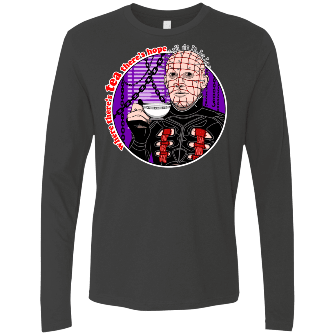 T-Shirts Heavy Metal / S Where There's Tea Men's Premium Long Sleeve