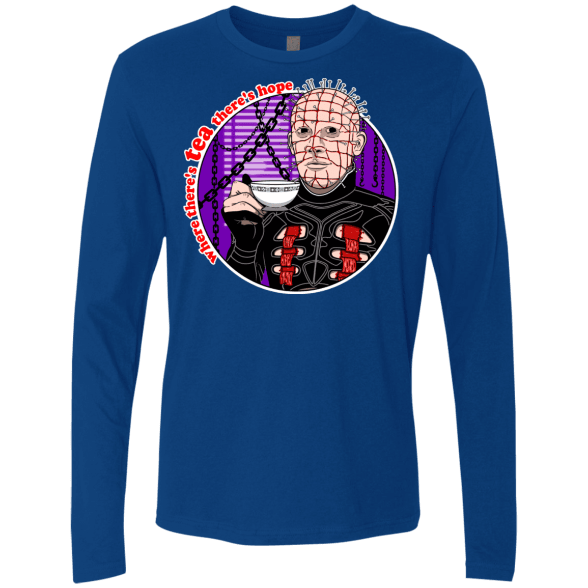 T-Shirts Royal / S Where There's Tea Men's Premium Long Sleeve