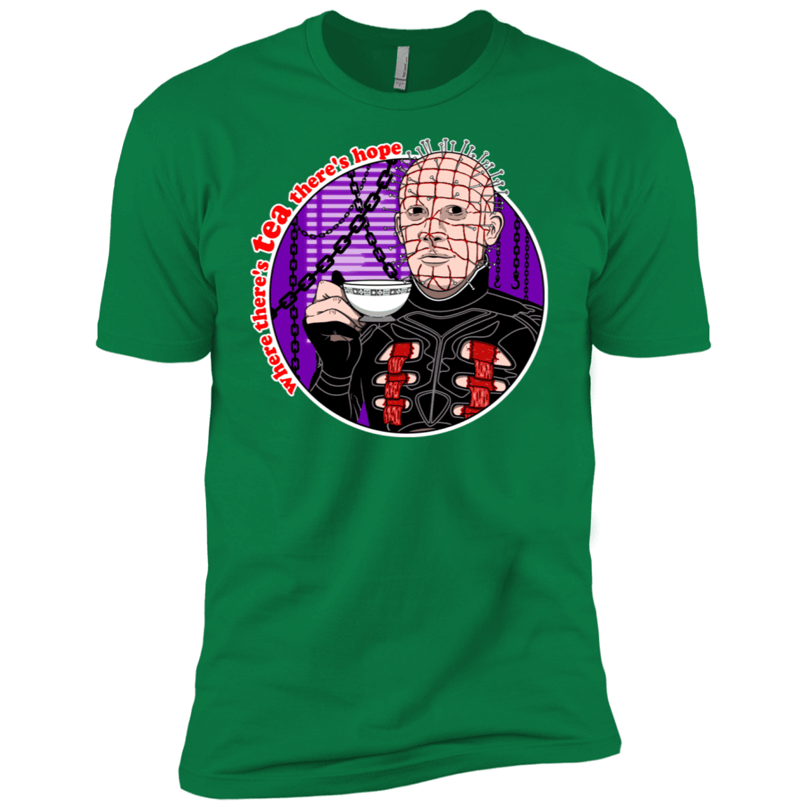 T-Shirts Kelly Green / X-Small Where There's Tea Men's Premium T-Shirt