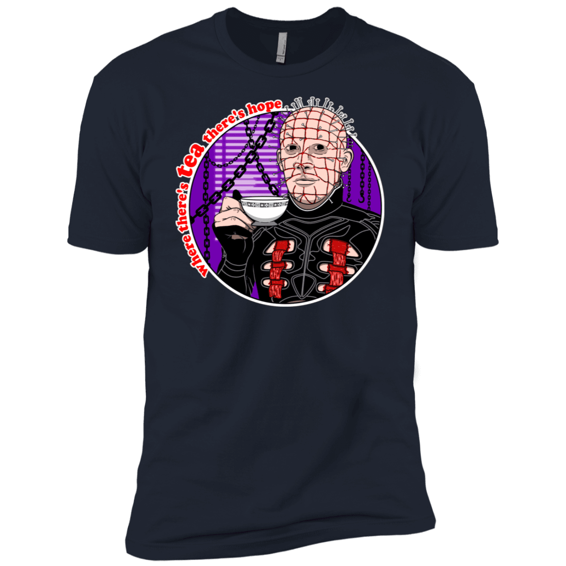 T-Shirts Midnight Navy / X-Small Where There's Tea Men's Premium T-Shirt