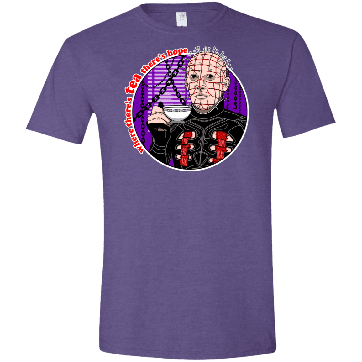 T-Shirts Heather Purple / S Where There's Tea Men's Semi-Fitted Softstyle