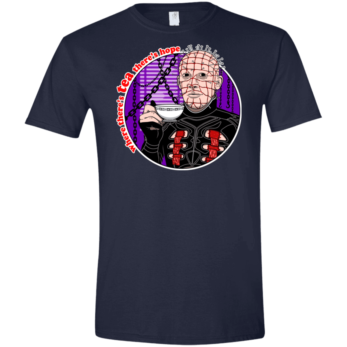 T-Shirts Navy / X-Small Where There's Tea Men's Semi-Fitted Softstyle