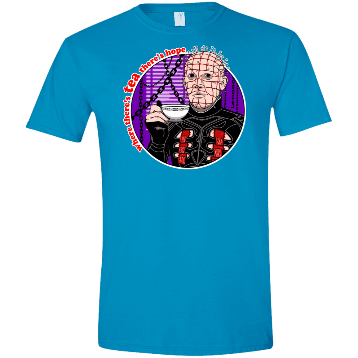 T-Shirts Sapphire / S Where There's Tea Men's Semi-Fitted Softstyle