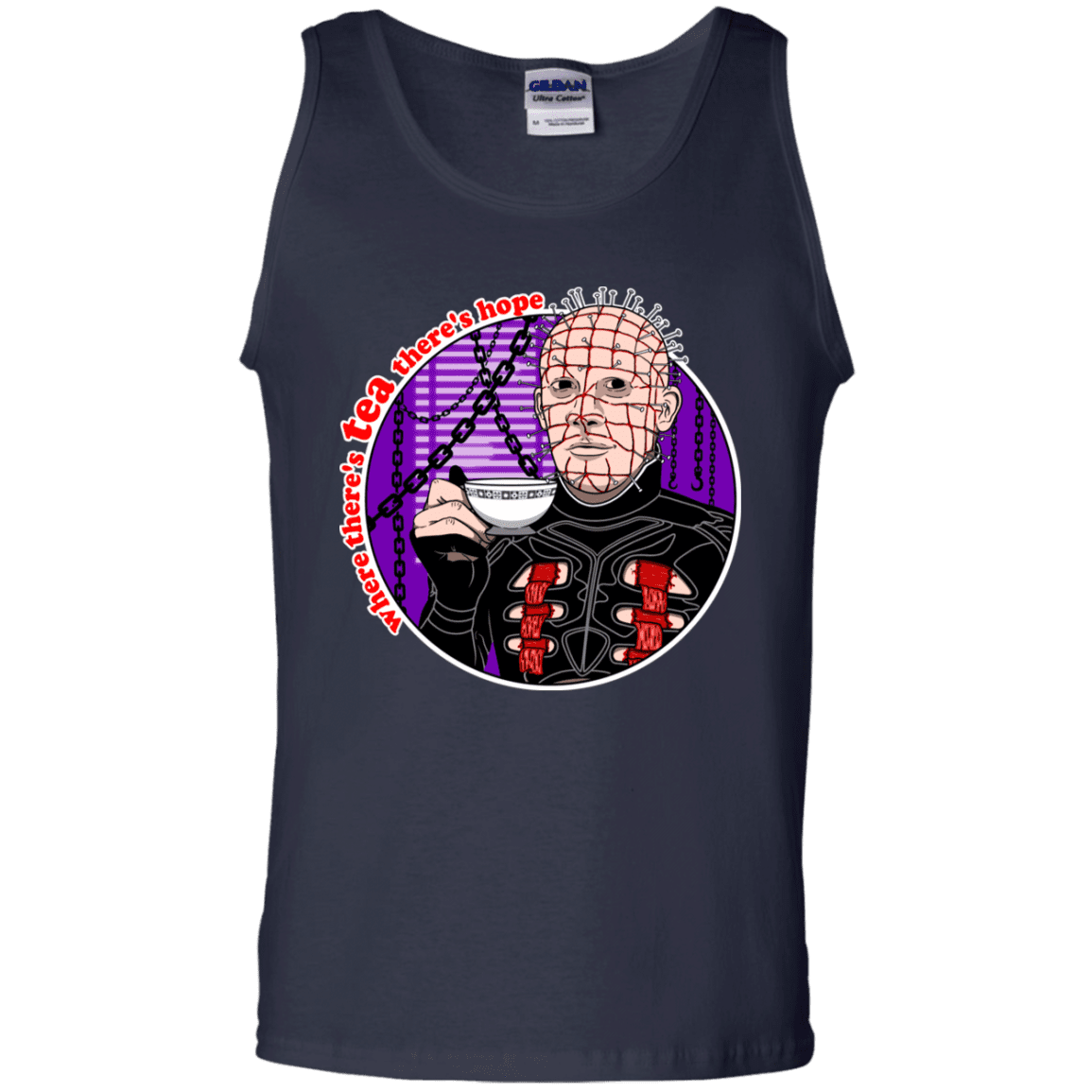 T-Shirts Navy / S Where There's Tea Men's Tank Top