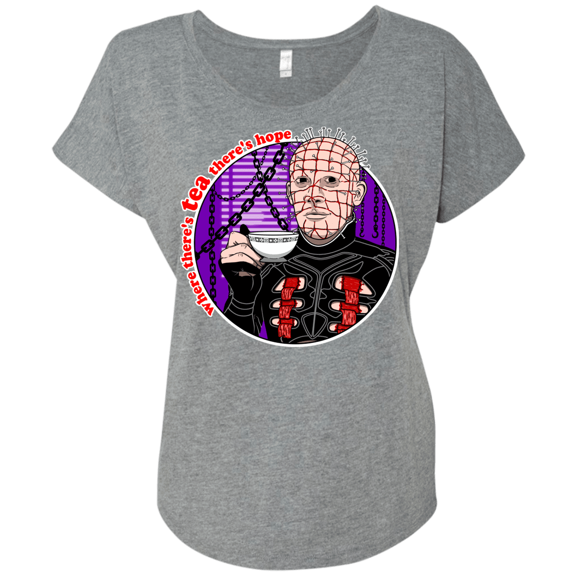 T-Shirts Premium Heather / X-Small Where There's Tea Triblend Dolman Sleeve