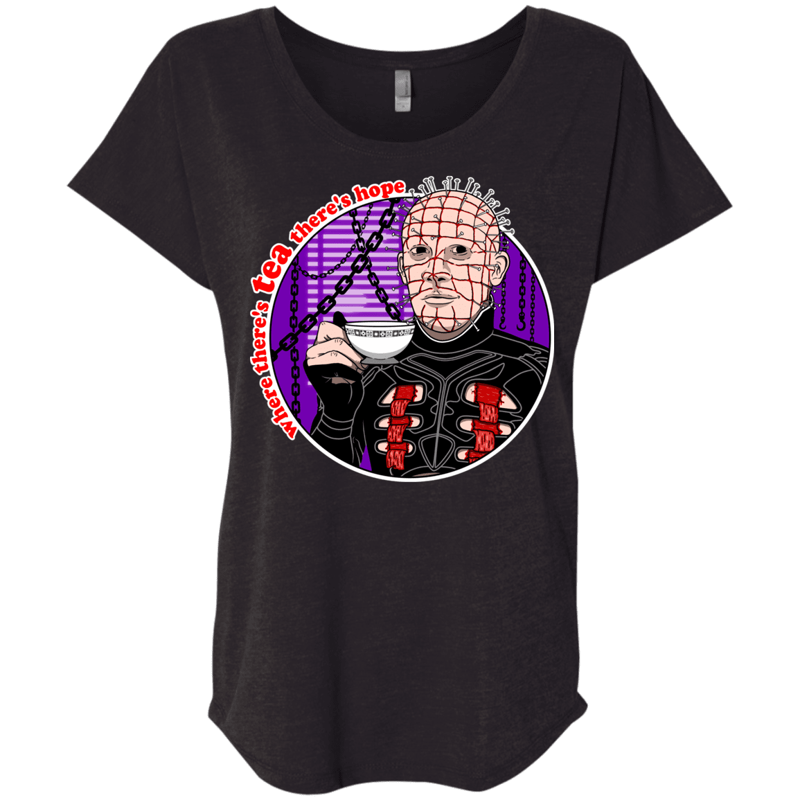 T-Shirts Vintage Black / X-Small Where There's Tea Triblend Dolman Sleeve