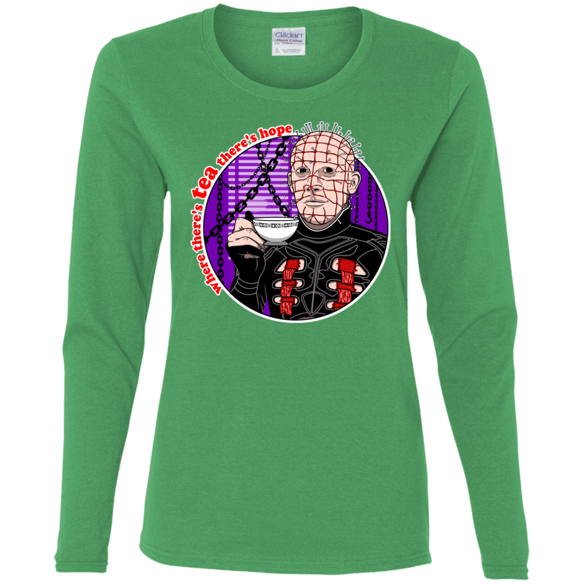 T-Shirts Irish Green / S Where There's Tea Women's Long Sleeve T-Shirt
