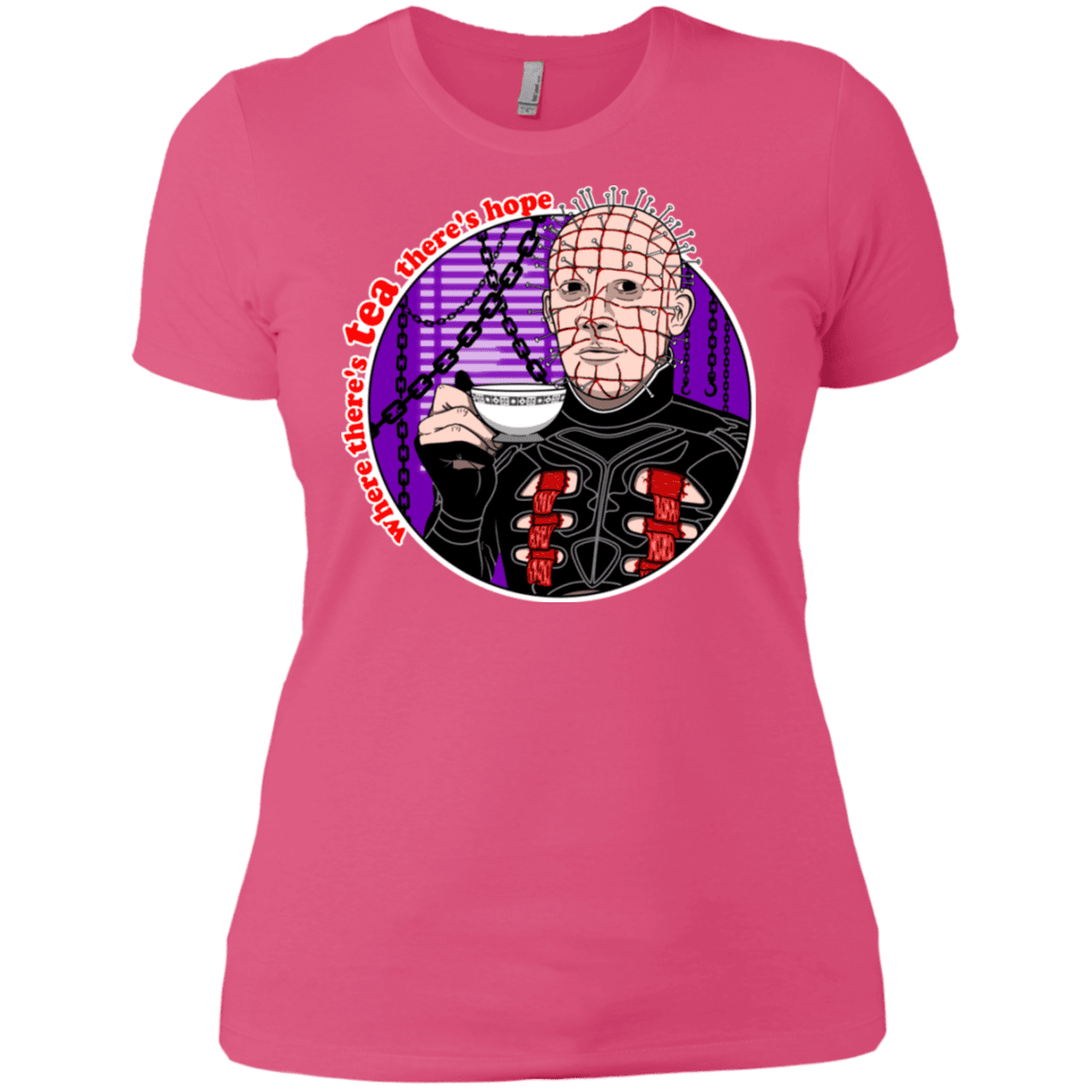 T-Shirts Hot Pink / X-Small Where There's Tea Women's Premium T-Shirt