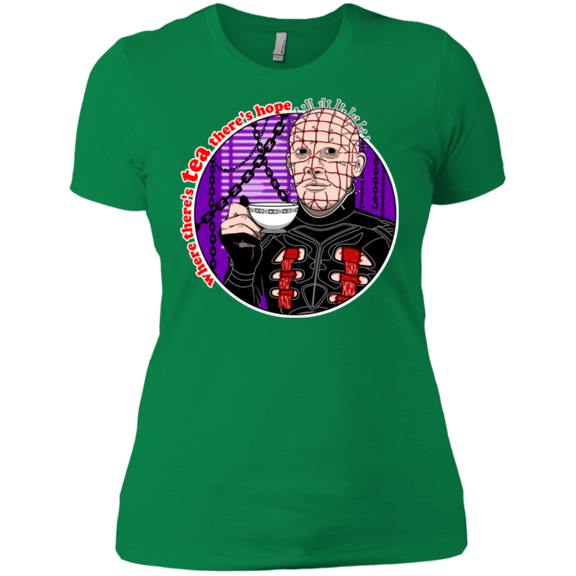 T-Shirts Kelly Green / X-Small Where There's Tea Women's Premium T-Shirt