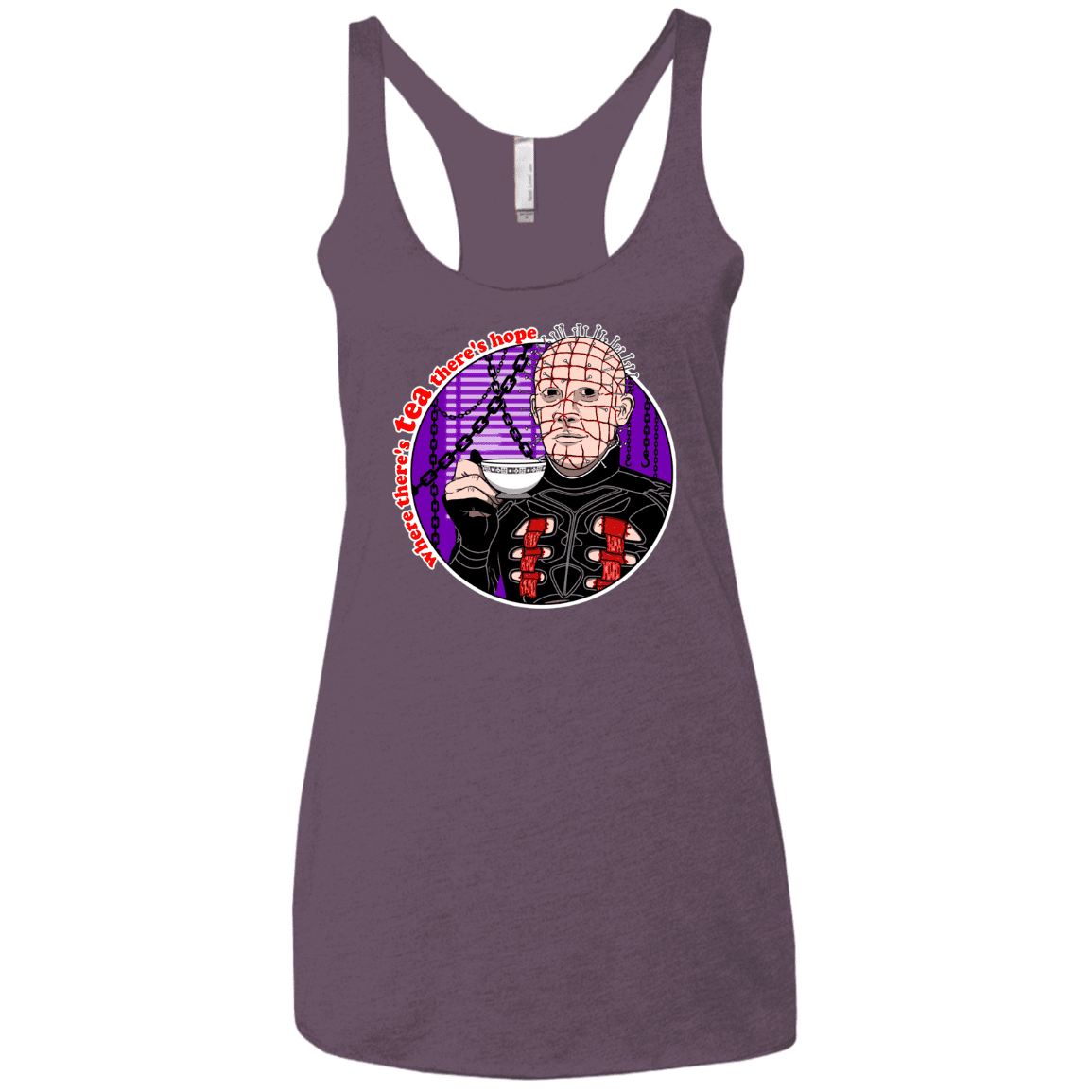 T-Shirts Vintage Purple / X-Small Where There's Tea Women's Triblend Racerback Tank