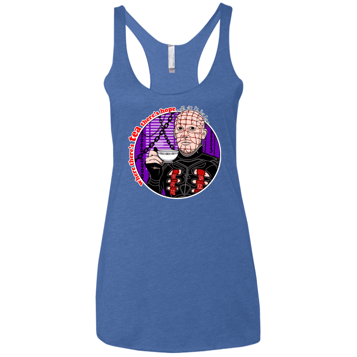 T-Shirts Vintage Royal / X-Small Where There's Tea Women's Triblend Racerback Tank