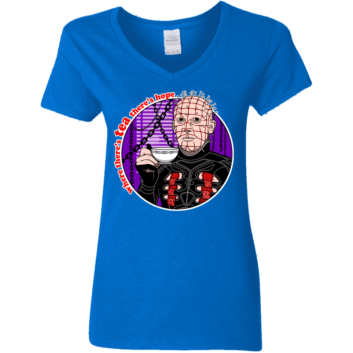 T-Shirts Royal / S Where There's Tea Women's V-Neck T-Shirt