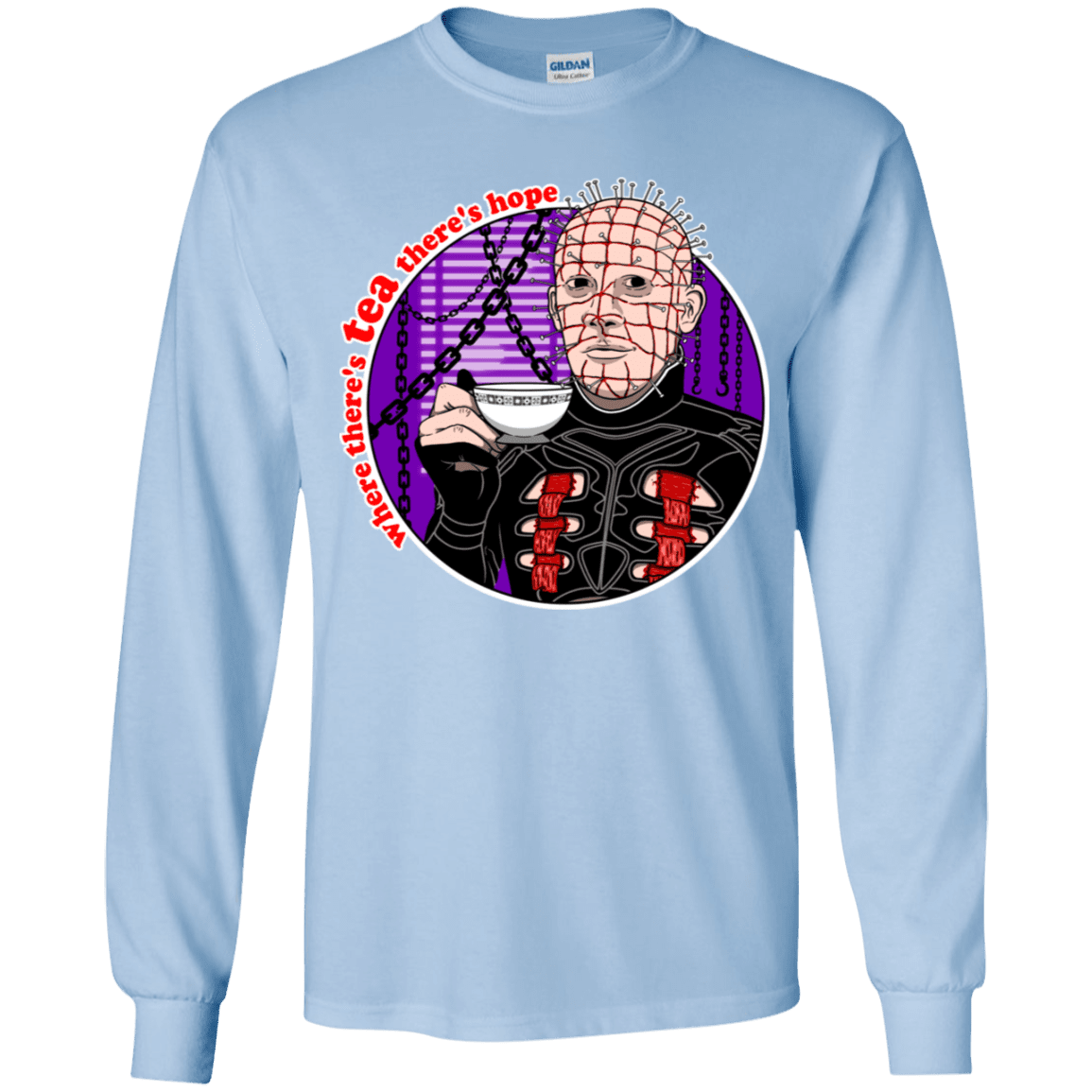 T-Shirts Light Blue / YS Where There's Tea Youth Long Sleeve T-Shirt