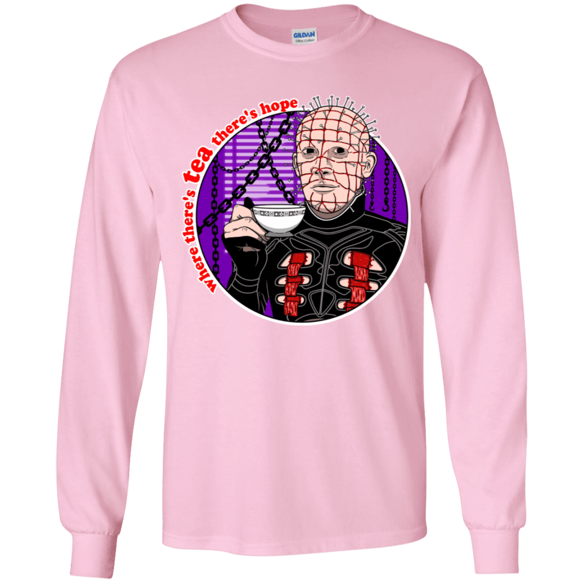 T-Shirts Light Pink / YS Where There's Tea Youth Long Sleeve T-Shirt