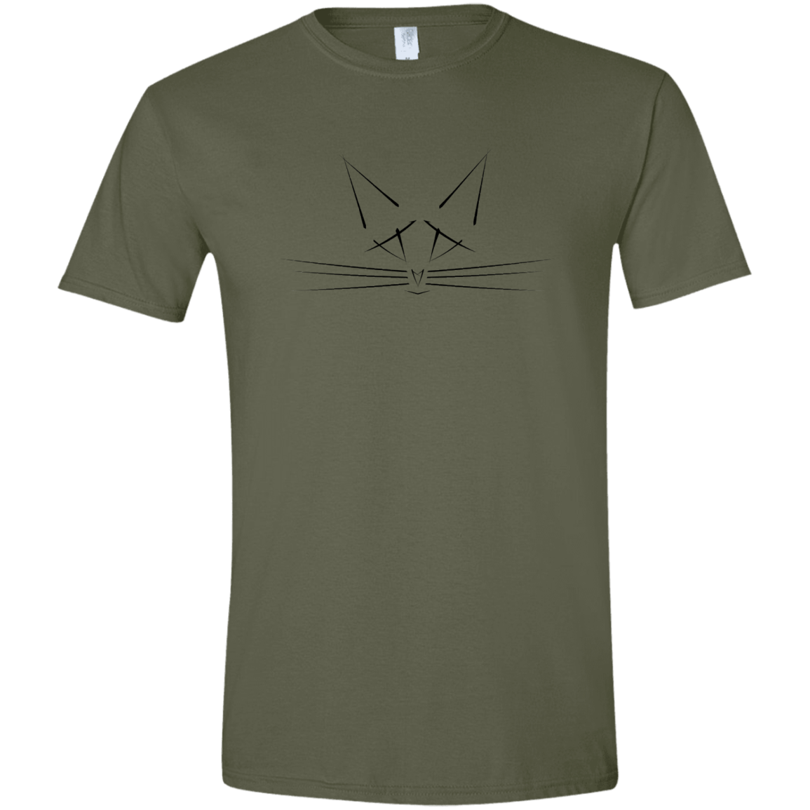T-Shirts Military Green / S Whiskers Men's Semi-Fitted Softstyle