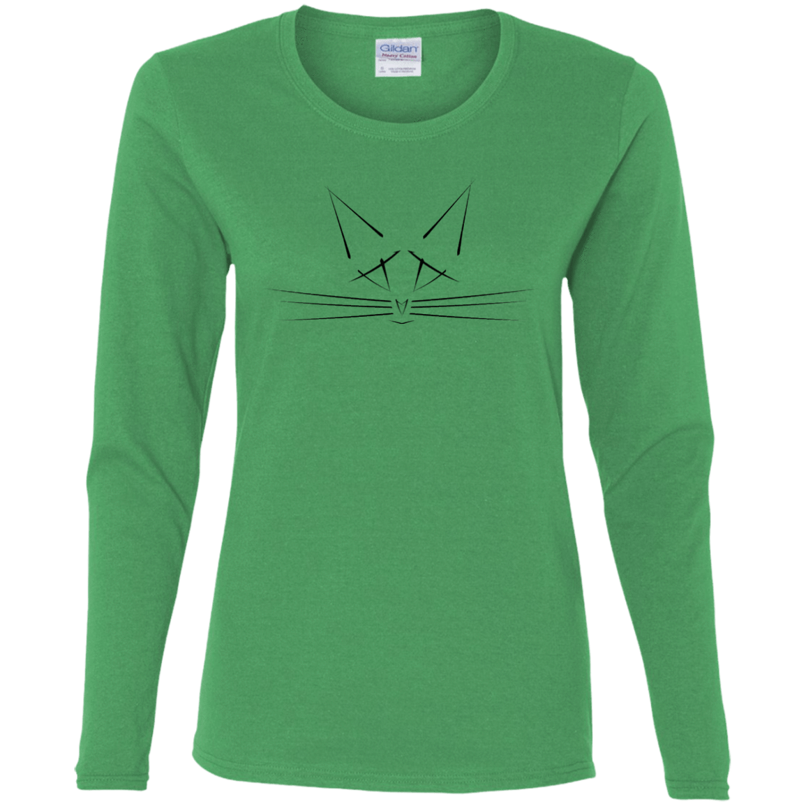 T-Shirts Irish Green / S Whiskers Women's Long Sleeve T-Shirt