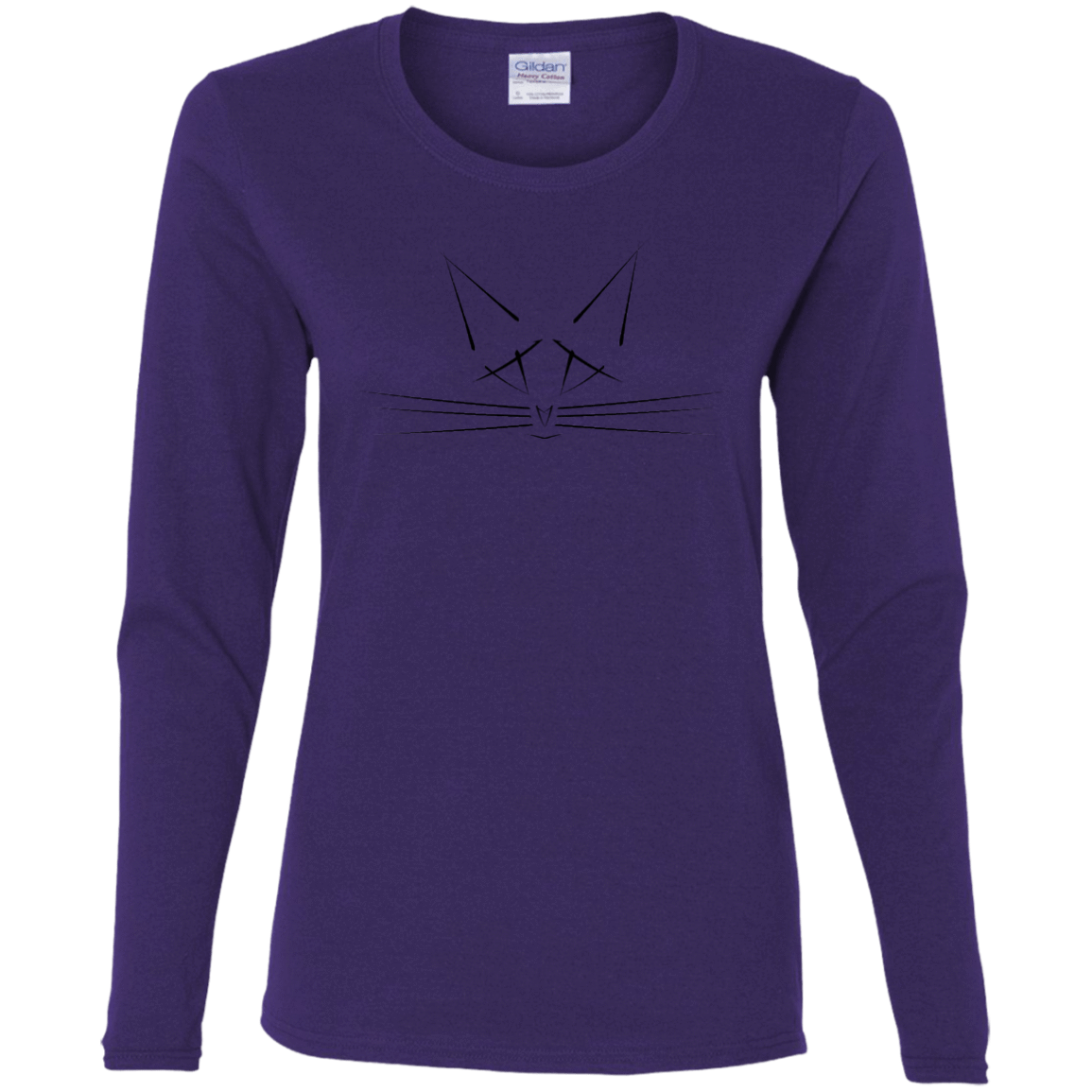 T-Shirts Purple / S Whiskers Women's Long Sleeve T-Shirt