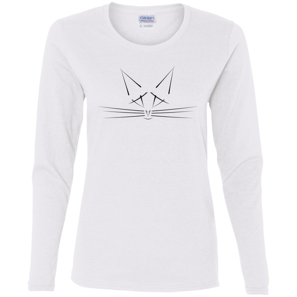 T-Shirts White / S Whiskers Women's Long Sleeve T-Shirt