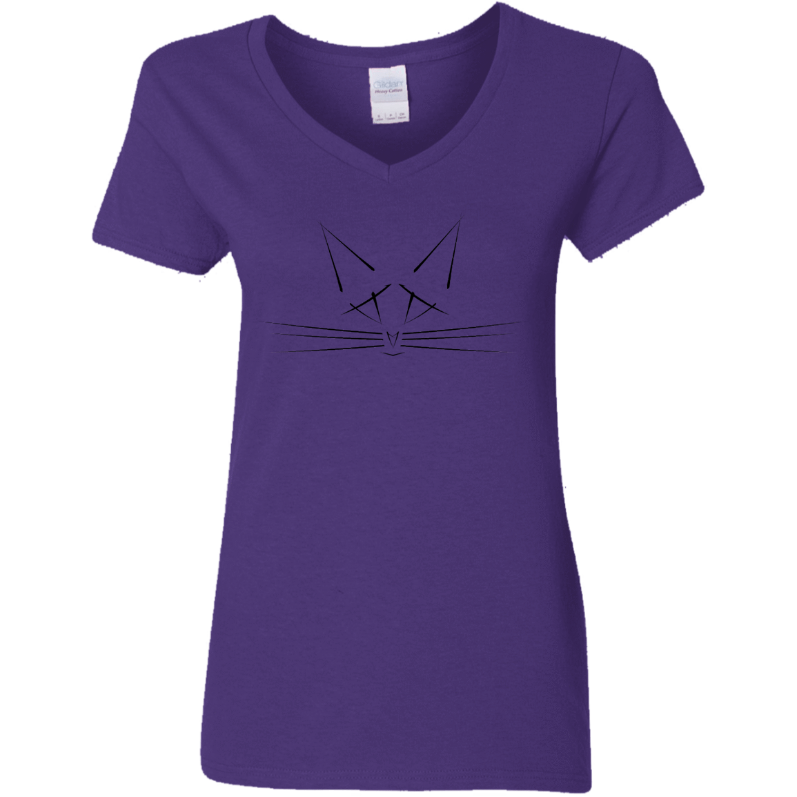 T-Shirts Purple / S Whiskers Women's V-Neck T-Shirt