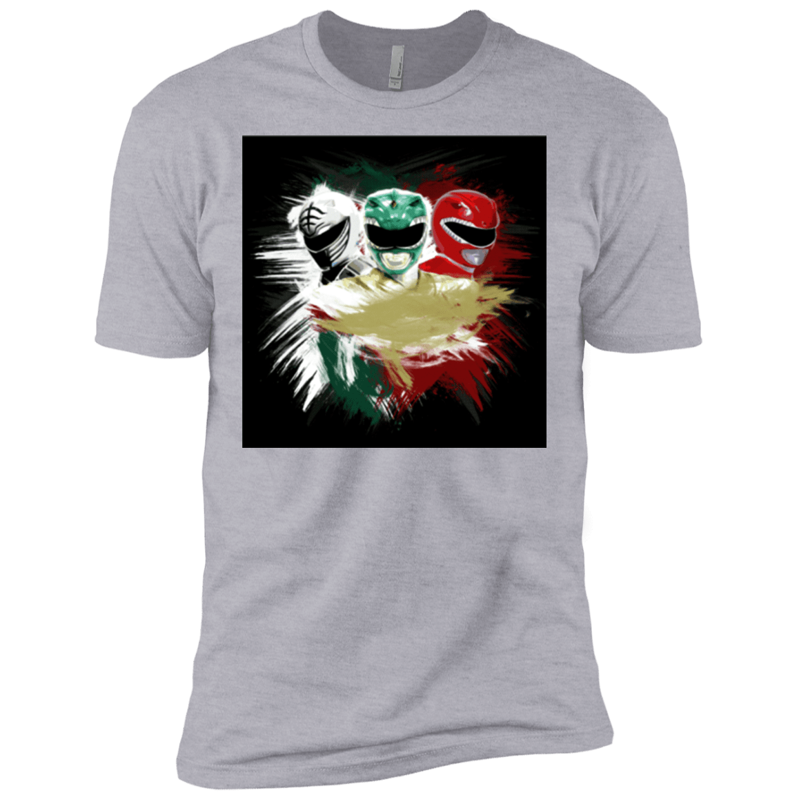 T-Shirts Heather Grey / X-Small White Green Red Men's Premium T-Shirt