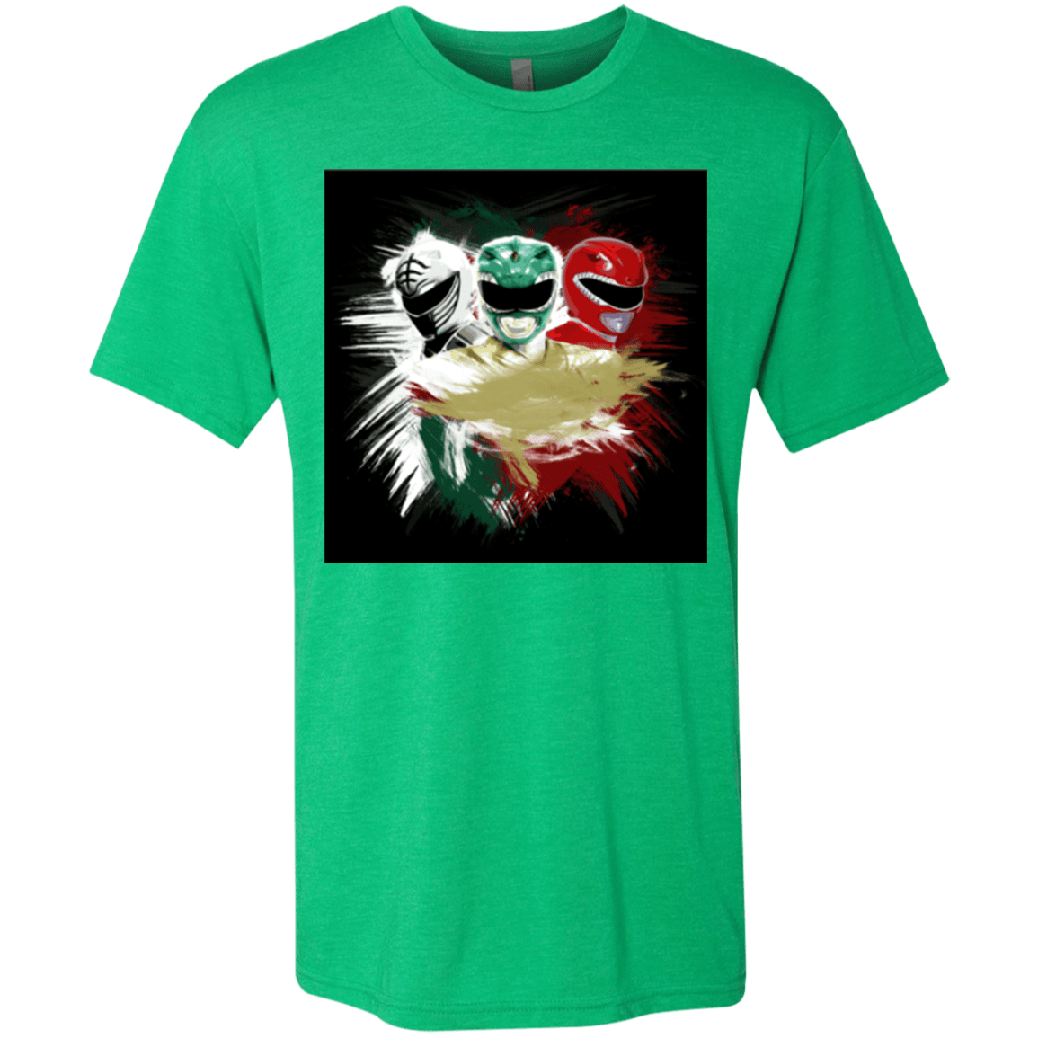 T-Shirts Envy / Small White Green Red Men's Triblend T-Shirt