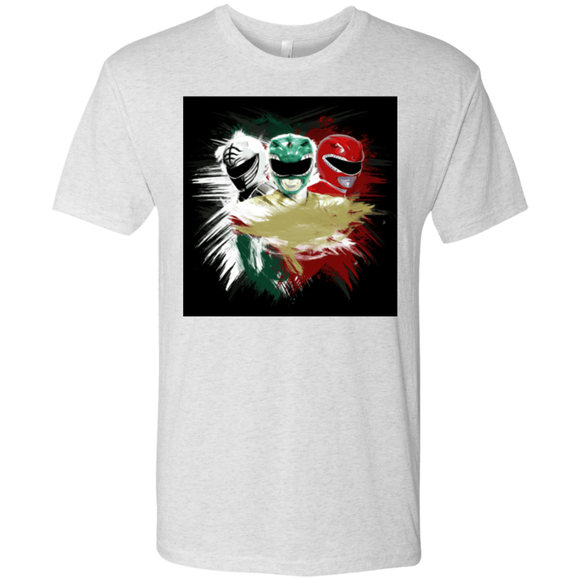 T-Shirts Heather White / Small White Green Red Men's Triblend T-Shirt