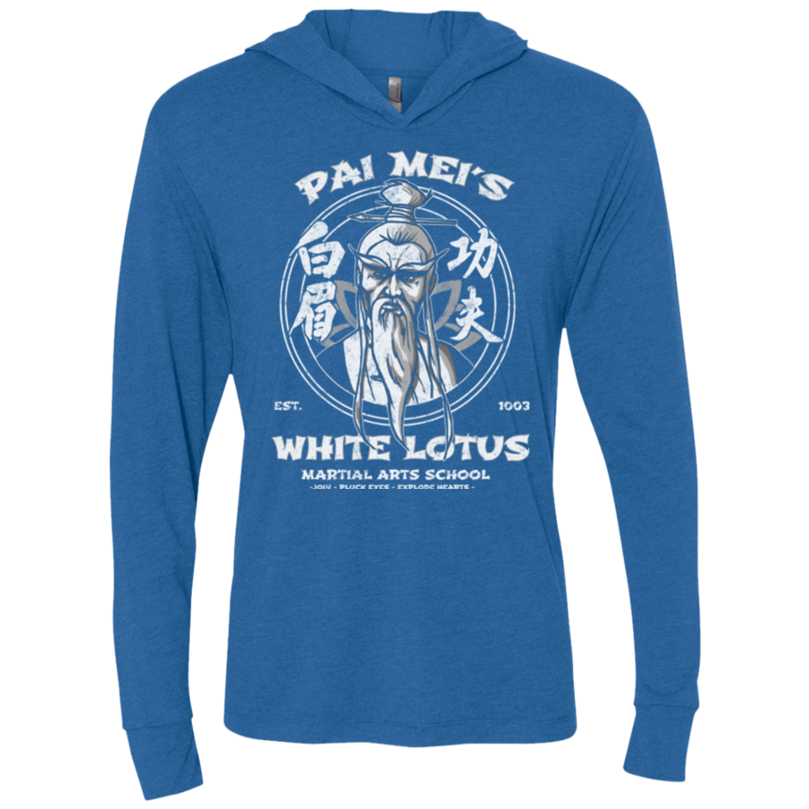 T-Shirts Vintage Royal / X-Small White Lotus Triblend Long Sleeve Hoodie Tee