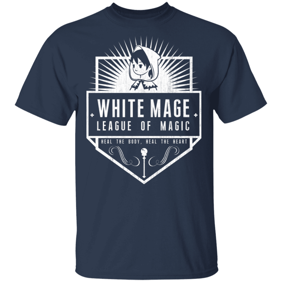 T-Shirts Navy / S White Mage League Of Magic T-Shirt
