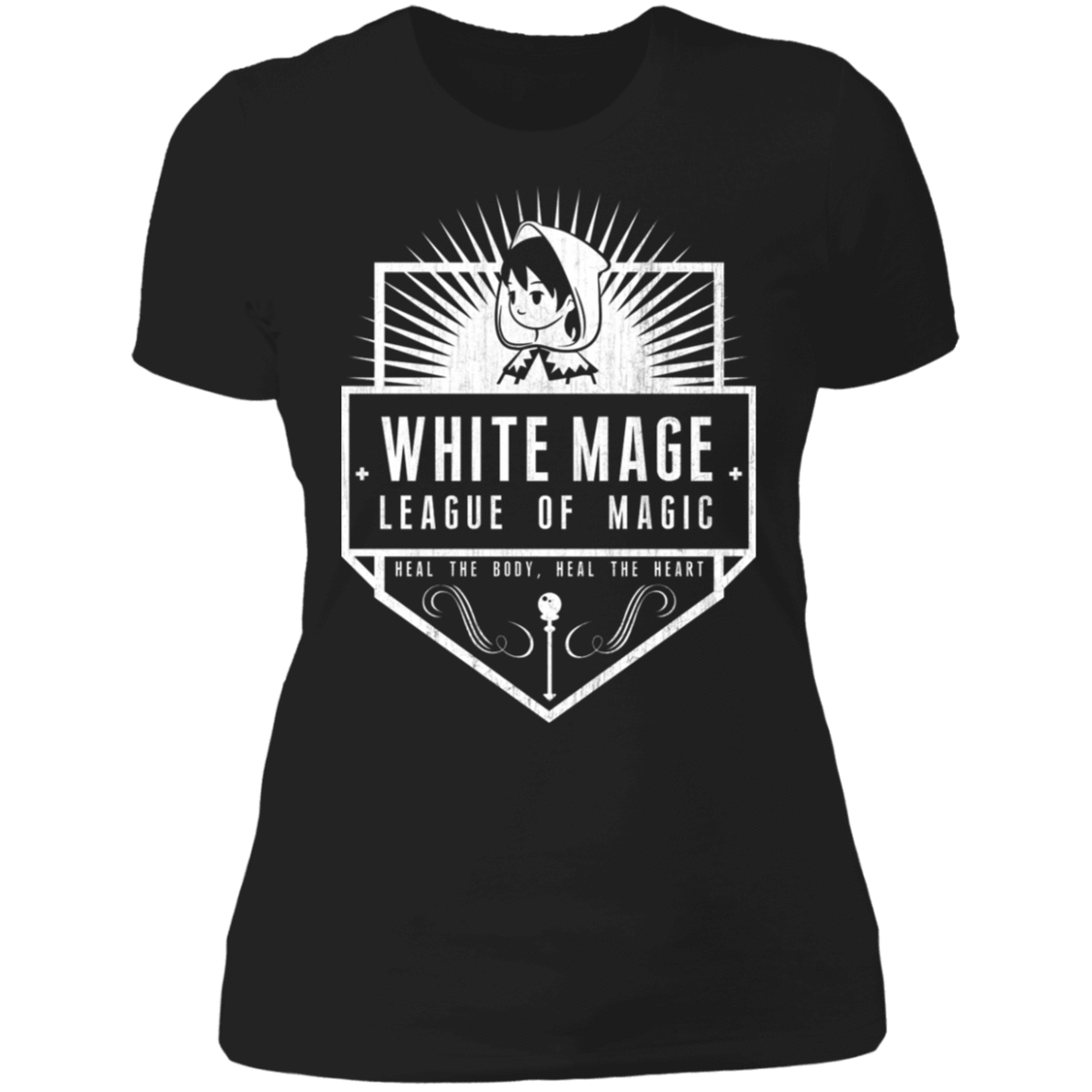 T-Shirts Black / S White Mage League Of Magic Women's Premium T-Shirt