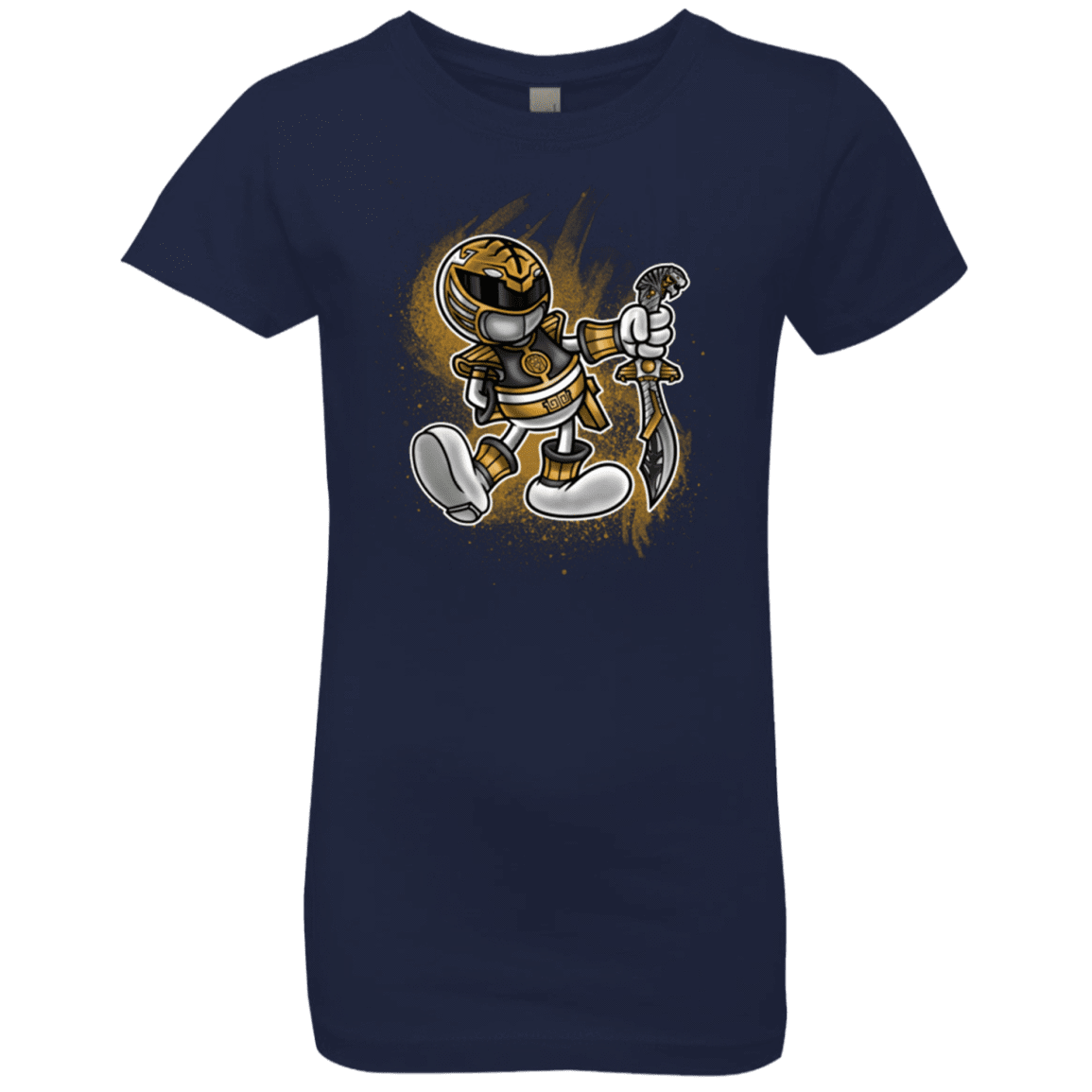 T-Shirts Midnight Navy / YXS White Ranger Artwork Girls Premium T-Shirt