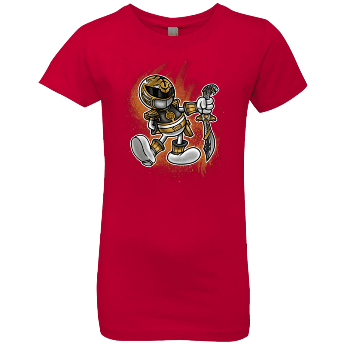 T-Shirts Red / YXS White Ranger Artwork Girls Premium T-Shirt