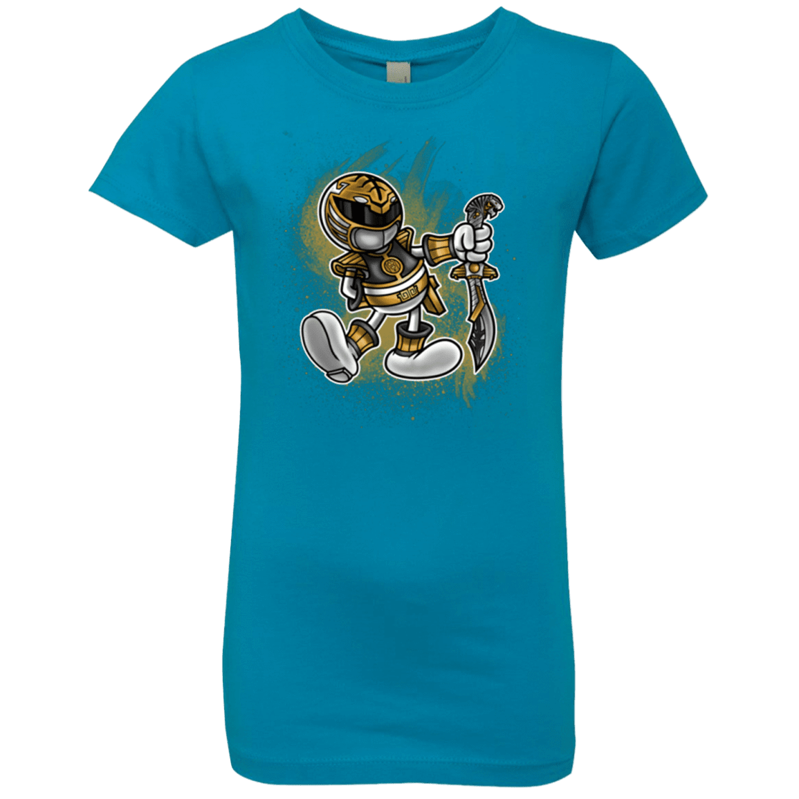 T-Shirts Turquoise / YXS White Ranger Artwork Girls Premium T-Shirt
