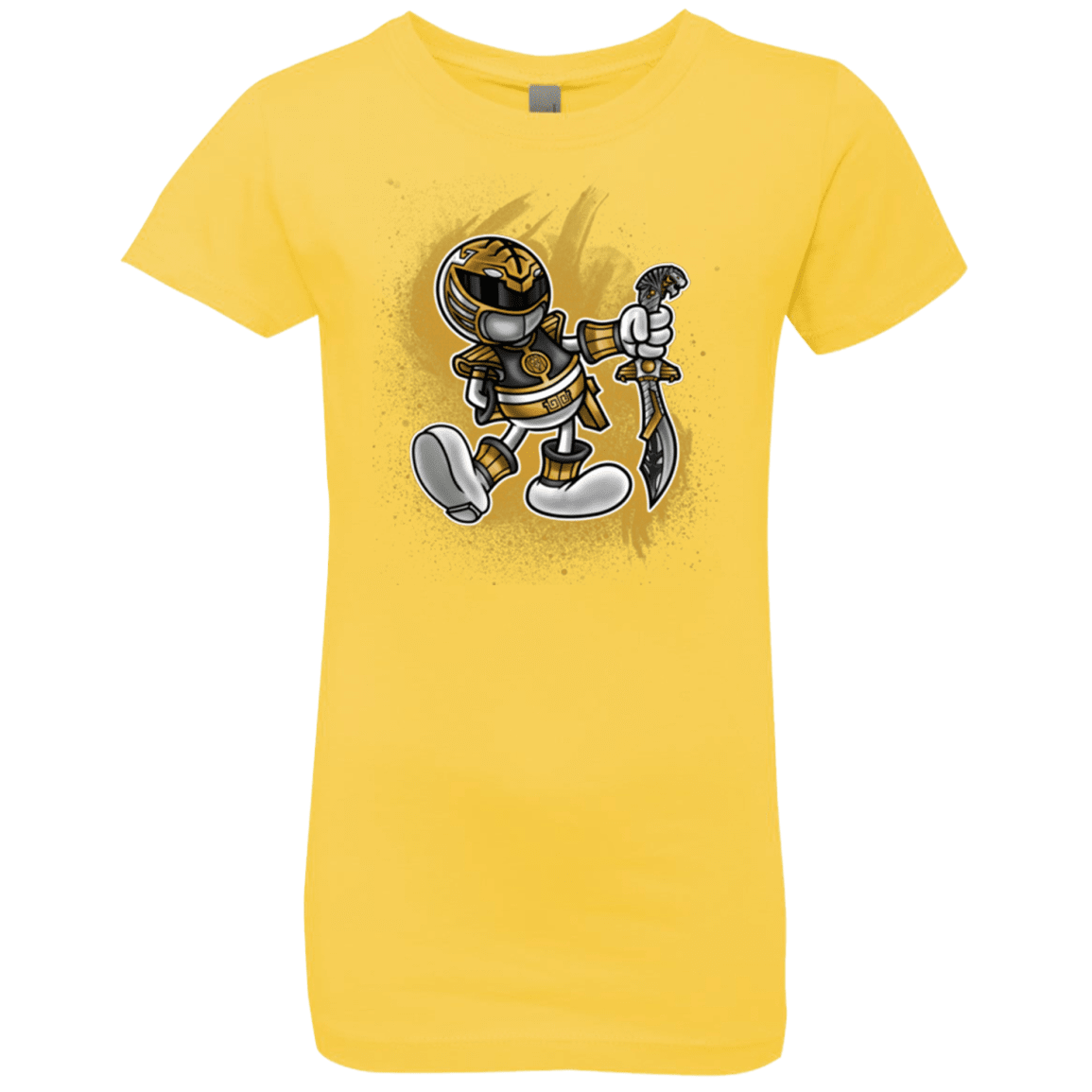 T-Shirts Vibrant Yellow / YXS White Ranger Artwork Girls Premium T-Shirt