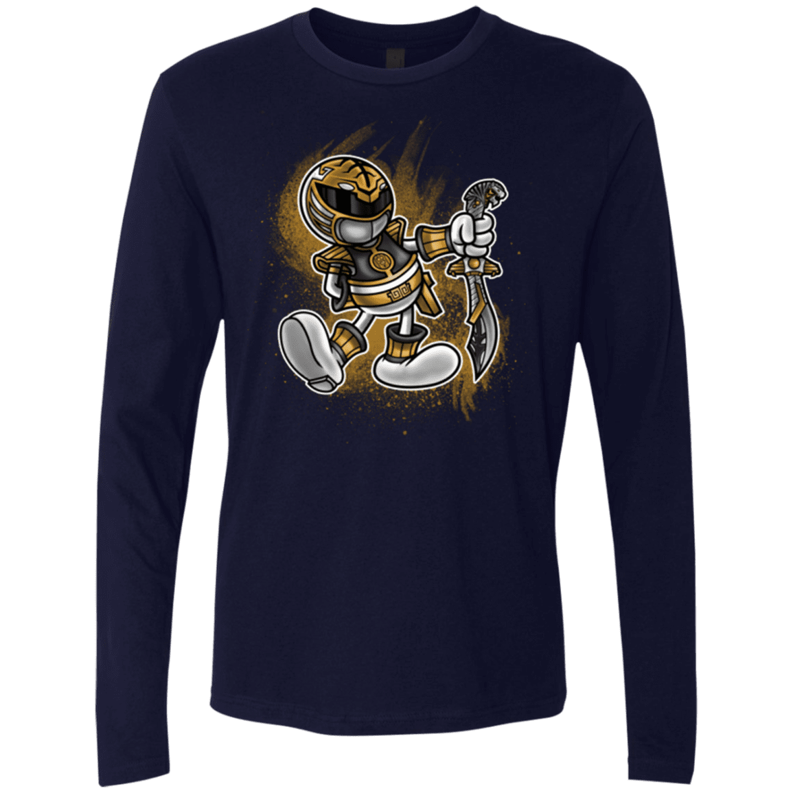T-Shirts Midnight Navy / Small White Ranger Artwork Men's Premium Long Sleeve