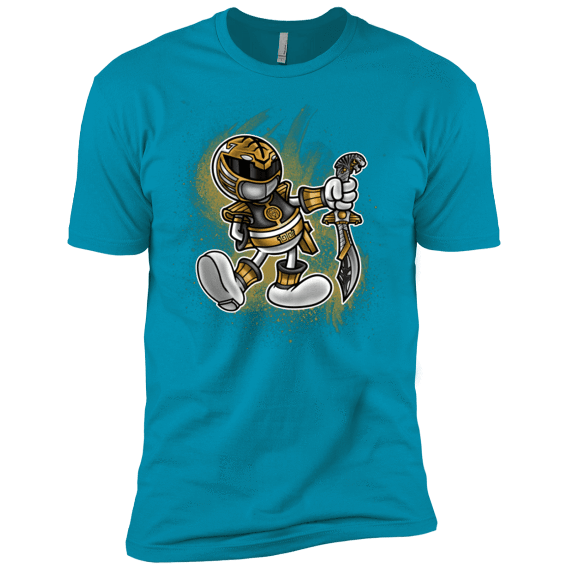 T-Shirts Turquoise / X-Small White Ranger Artwork Men's Premium T-Shirt