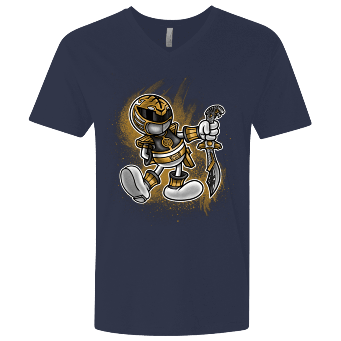 T-Shirts Midnight Navy / X-Small White Ranger Artwork Men's Premium V-Neck