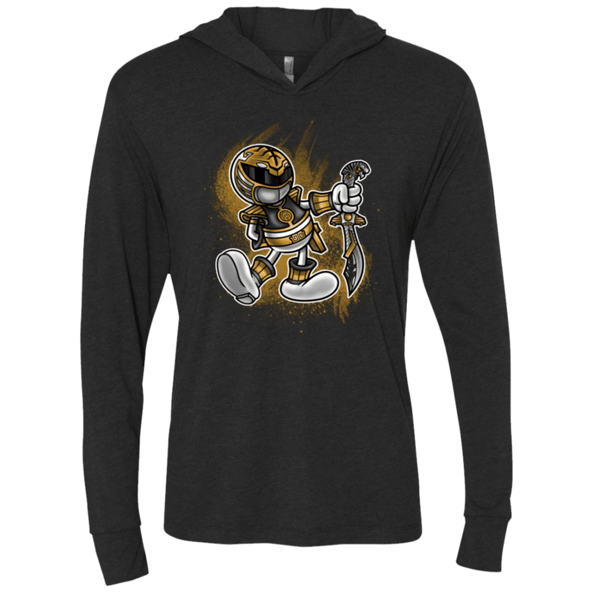 T-Shirts Vintage Black / X-Small White Ranger Artwork Triblend Long Sleeve Hoodie Tee