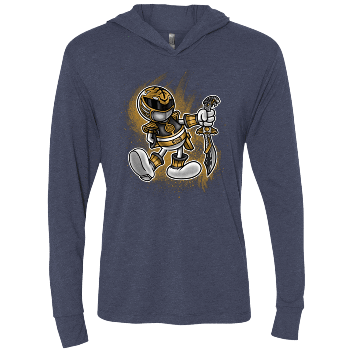 T-Shirts Vintage Navy / X-Small White Ranger Artwork Triblend Long Sleeve Hoodie Tee