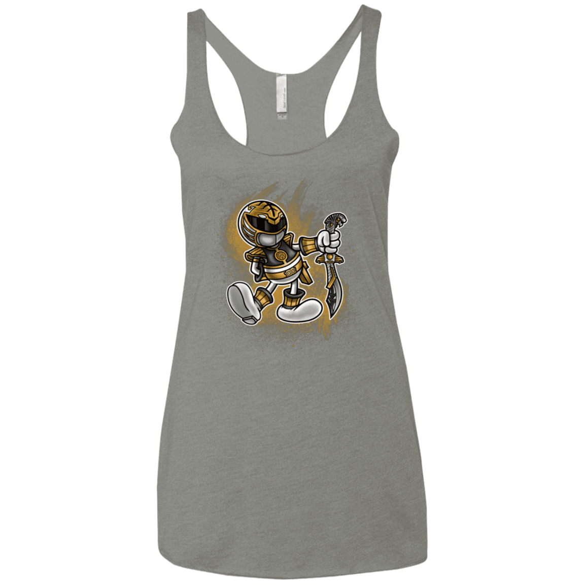 T-Shirts Venetian Grey / X-Small White Ranger Artwork Women's Triblend Racerback Tank