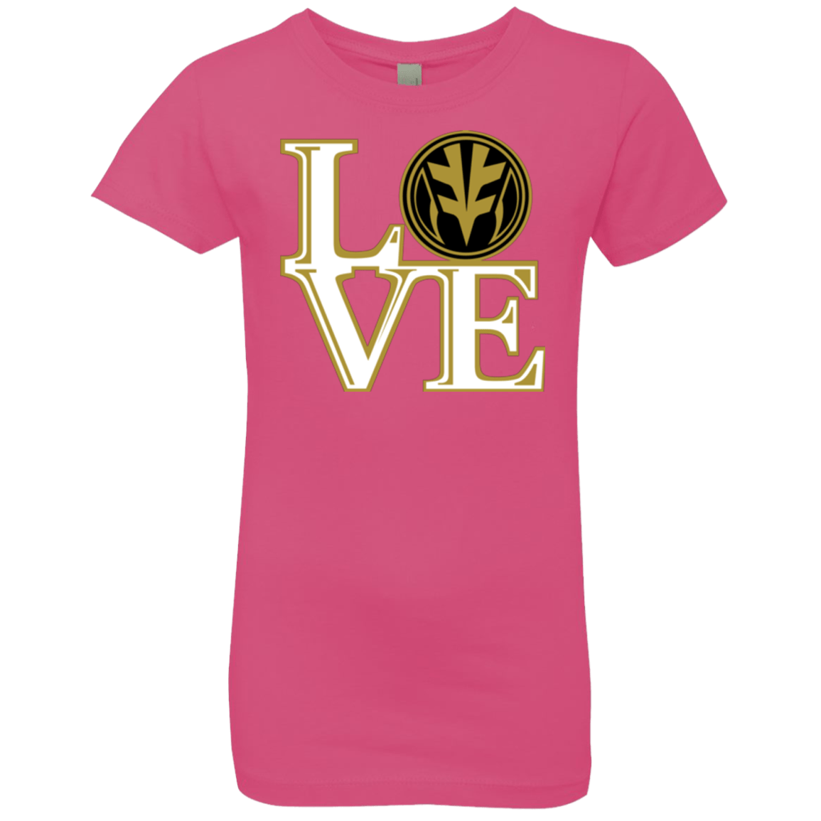 T-Shirts Hot Pink / YXS White Ranger LOVE Girls Premium T-Shirt